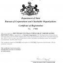 Pennsylvania Department of State – Pure Public Charity Certificate in Good Standing